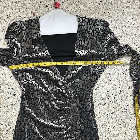 ASTR grey black velvet mini dress small s sexy - Picture 5 of 6